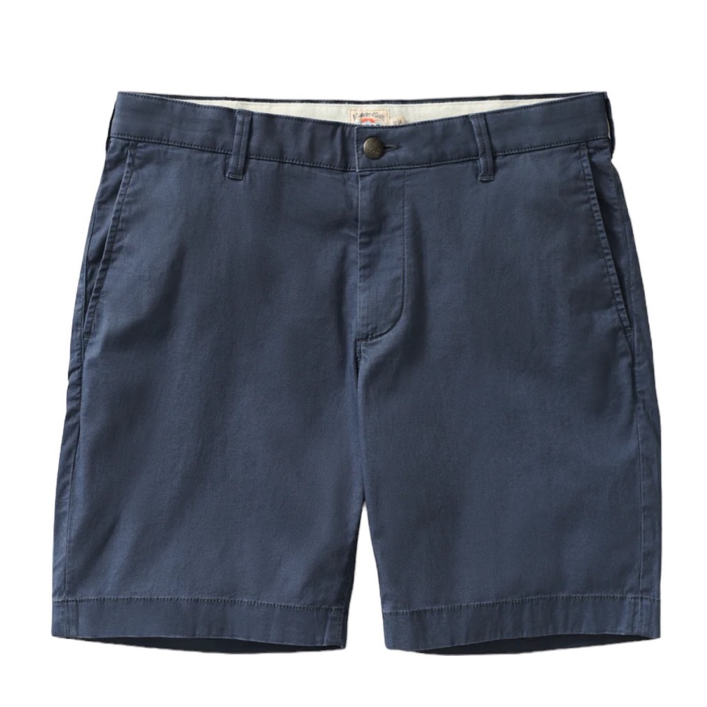 Faherty Shorts Island Life 8" Organic Cotton Chino Golf Blue Mens Size 28 NEW - Picture 3 of 15